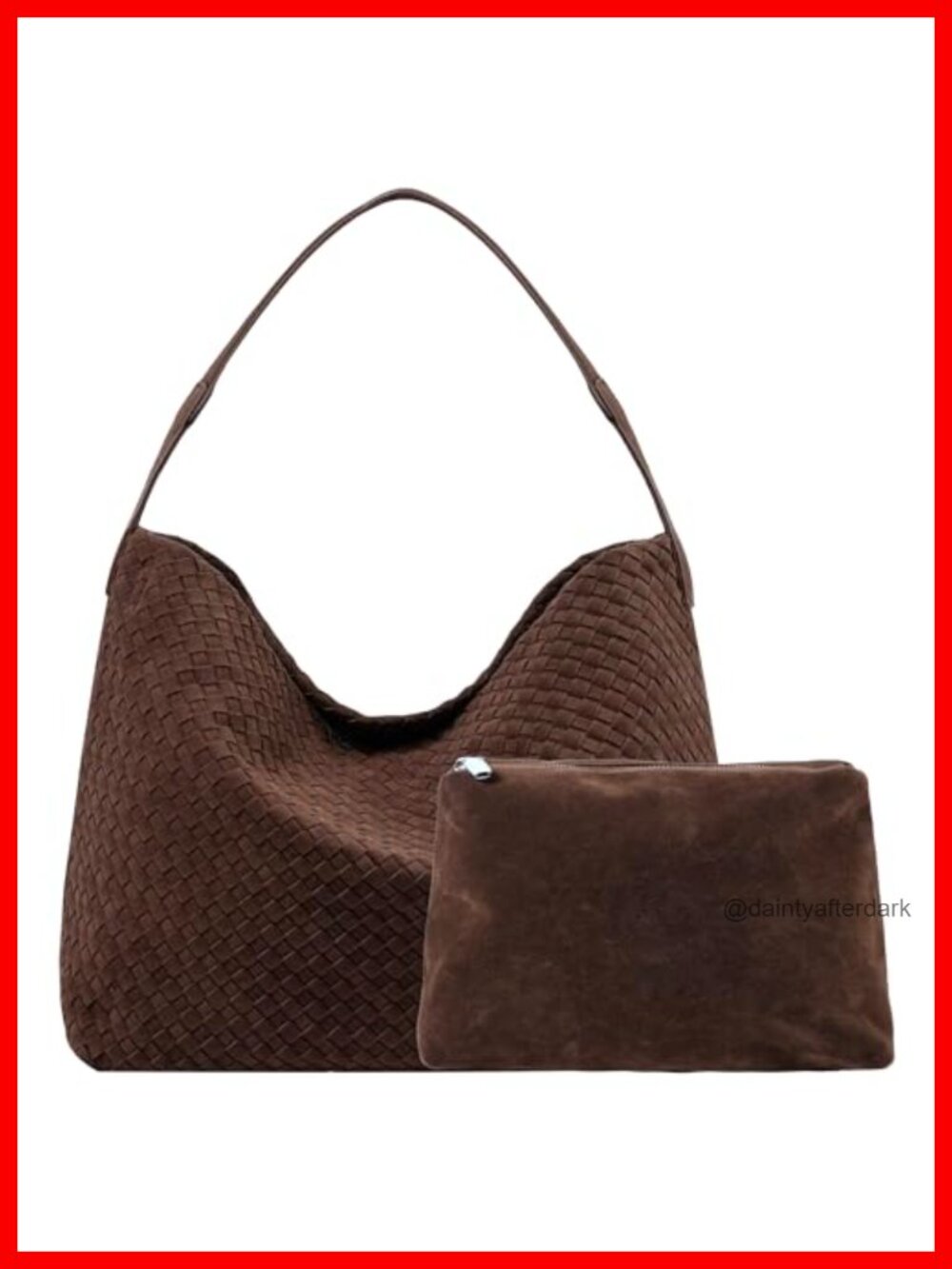 Woven Tote Bag for Women Vintage Suede Hobo Large Crossbody Shoulder Handbag
